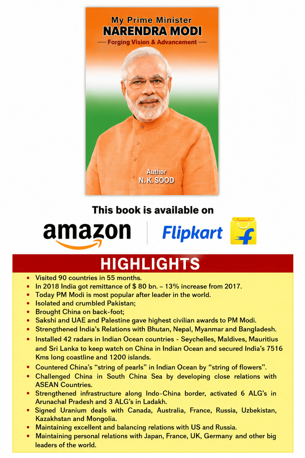 My Prime Minister Narendra Modi by NK Sood